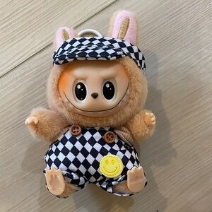 Adorable Checkered Outfit Plush Doll